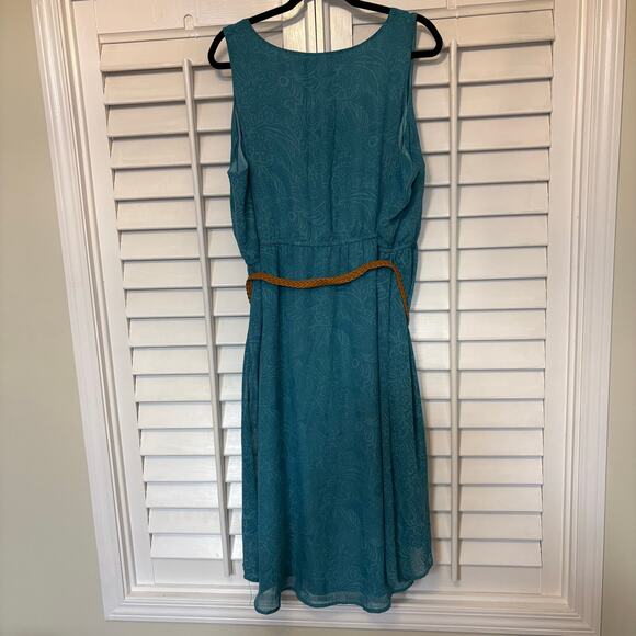 Maurices‎ Blue Floral High Low Tank Dress With Braided Belt Size 3X - Picture 2 of 8